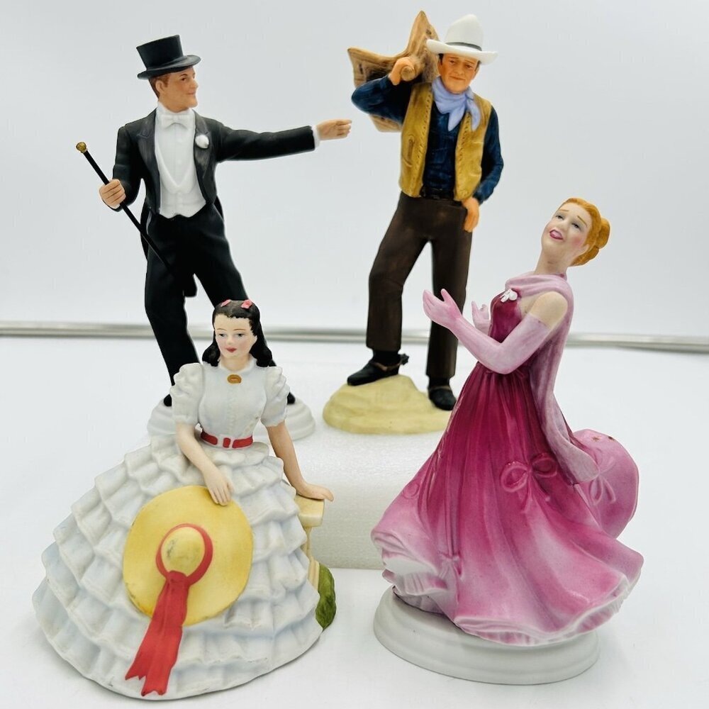 Avon Images of Hollywood Ginger Fred Vivian and John Wayne Set of 4